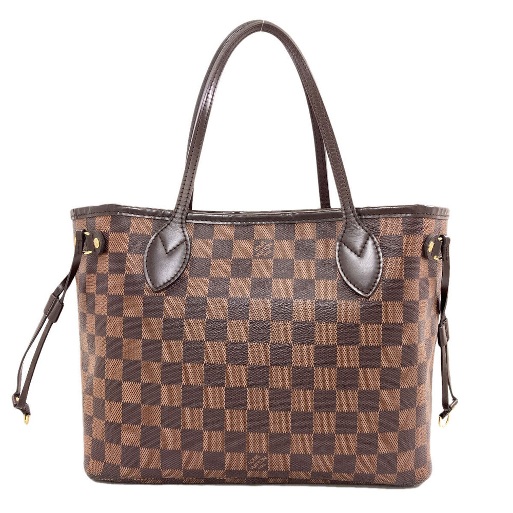 Louis Vuitton Neverfull Damier Canvas Tote Bag Brown
